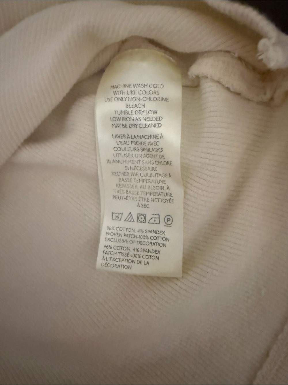 Cotton We The Free Cream Ribbed Tank with Orange Stitch Detail - Picture 3 of 3